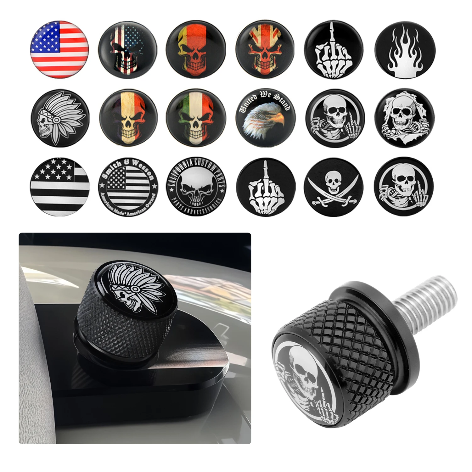 

Motorcycle Black Fender Rear Seat Bolt Quick Screw For Harley Touring Road Glide Street Glide Softail Dyna Sportster 1996-2026