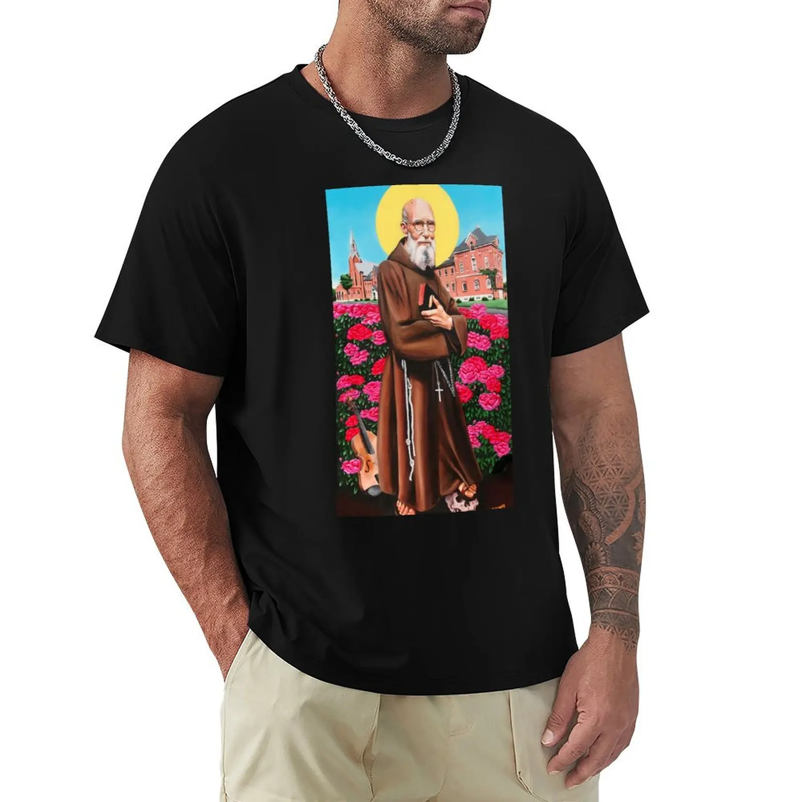 Father Solanus Casey Jah Sunny Arts Painting T-Shirt Sport Basic Moisture Wicking Tee