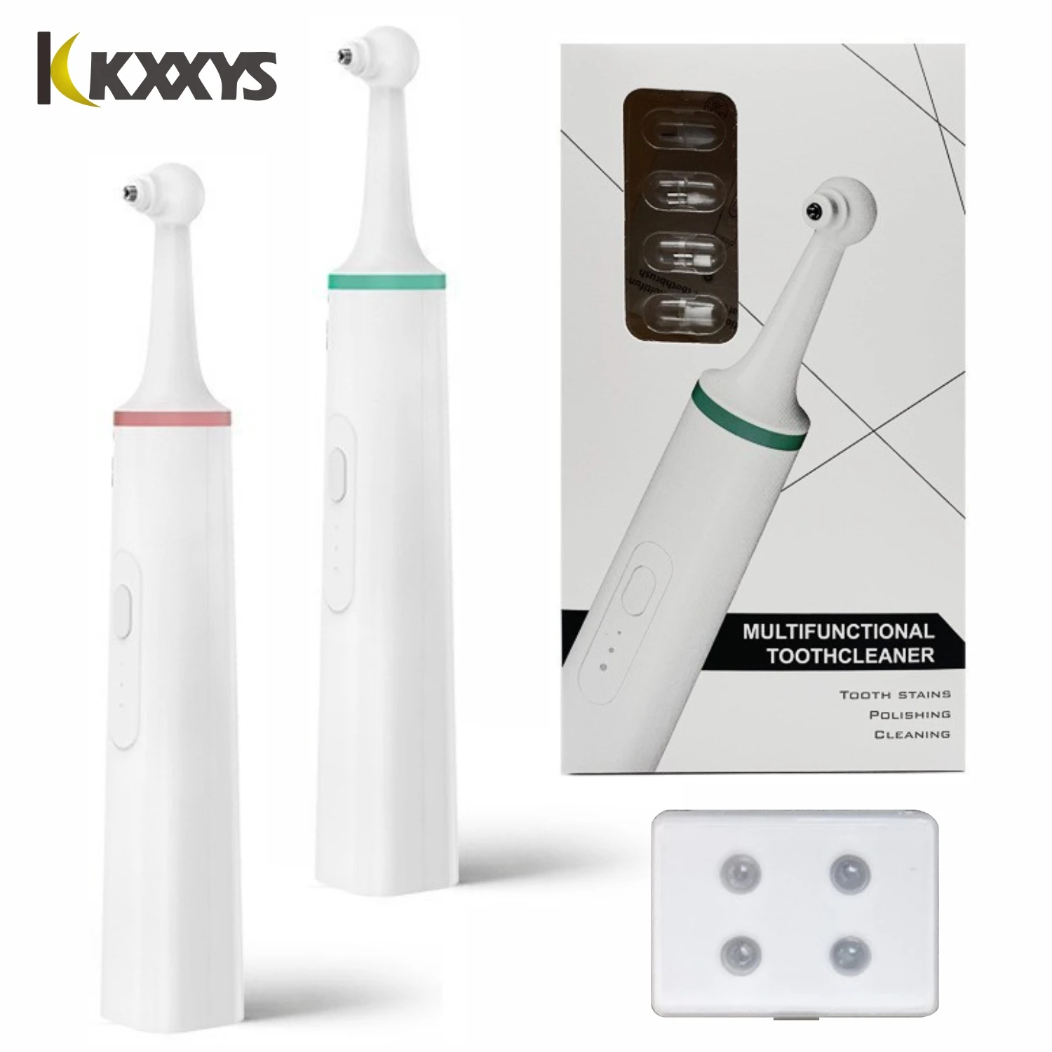 High-Power Dental Cleaning Polisher Kit - 4 Function Electric Scaler for Stain Removal & Tooth Cleaning