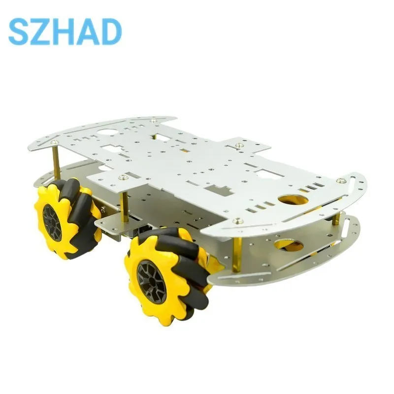 Mecanum Wheel Omni-directional Robot Car Chassis Kit with 4pcs TT Motor for Arduino for arduino Raspberry Pi DIY Toy Parts