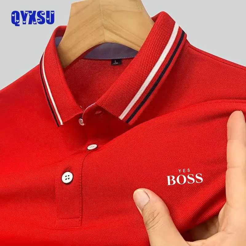 

2024 Men's New T-shirt Classic Short Sleeved Polo Shirt Summer Top Casual T-shirt Button Collar S-4xl Casual Polo Shirt