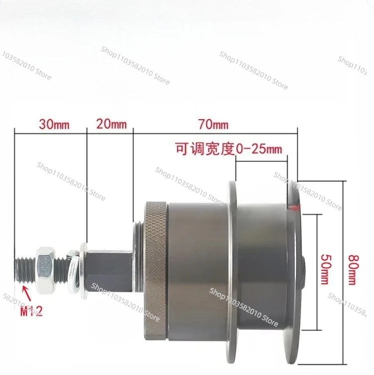 Adjustable wire and cable equipment accessories for adjustable guide wheels and take-up machines