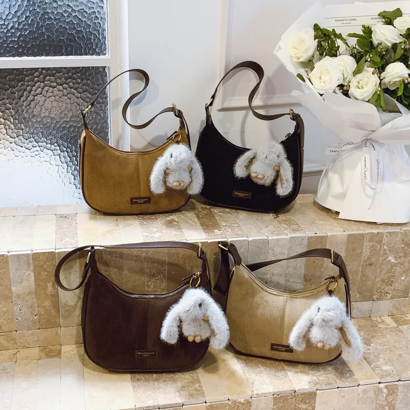 

Women's Large Capacity Leather Underarm Bag, 2025 New Fashion Retro Crossbody Purse, Versatile Work Commuter Shoulder Bag