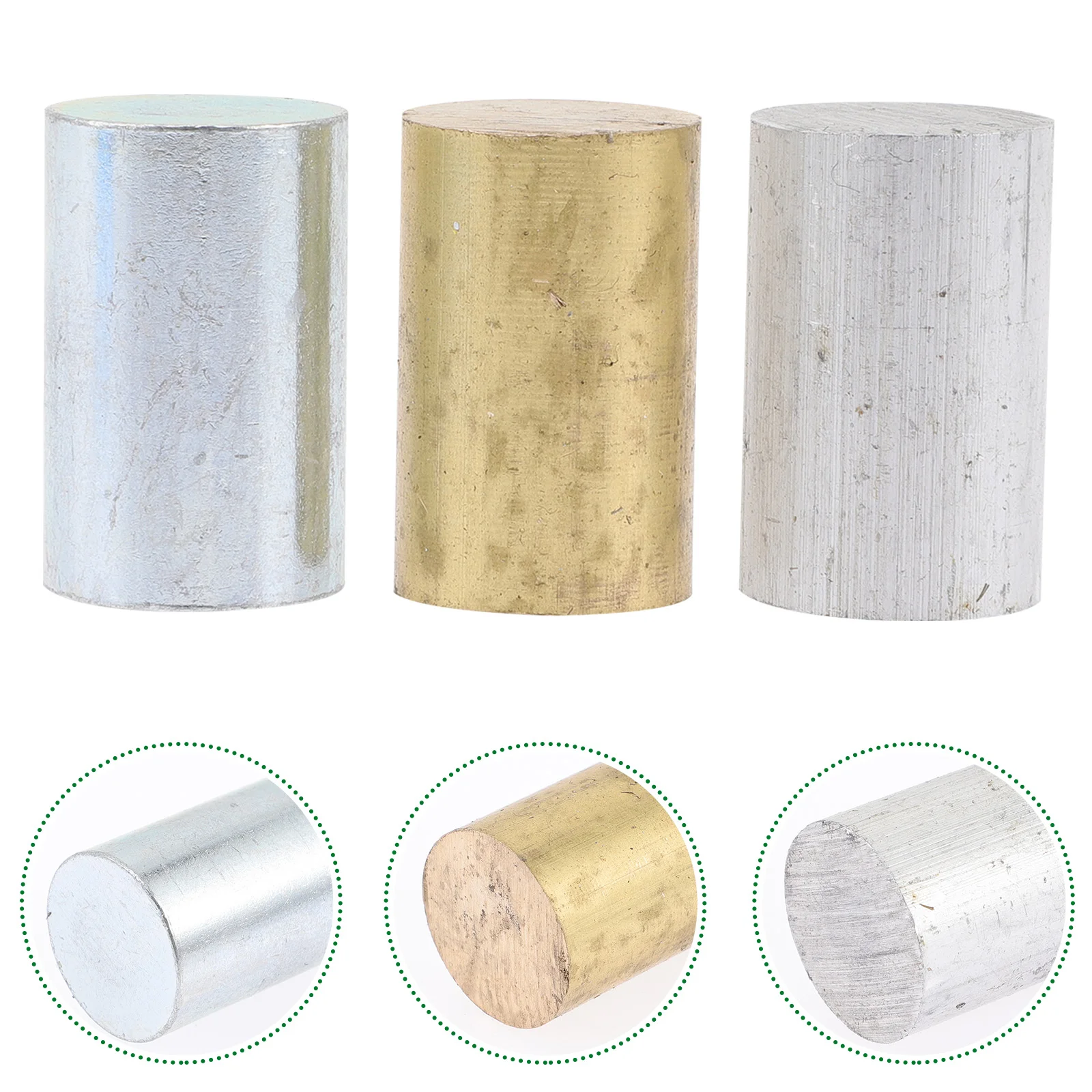 Copper Iron Aluminum Density Body Metal Cylinder Kit for Experiment Investigation