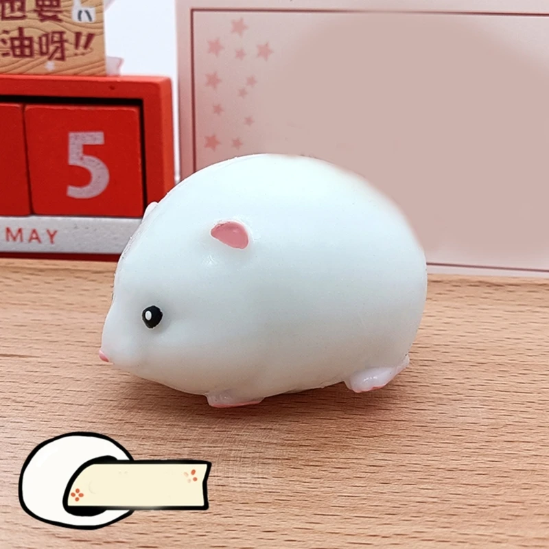 F19F Squeeze Hamster Toy Squeezable Toy Stretchy Stress Relief Toy Office Presente adulto