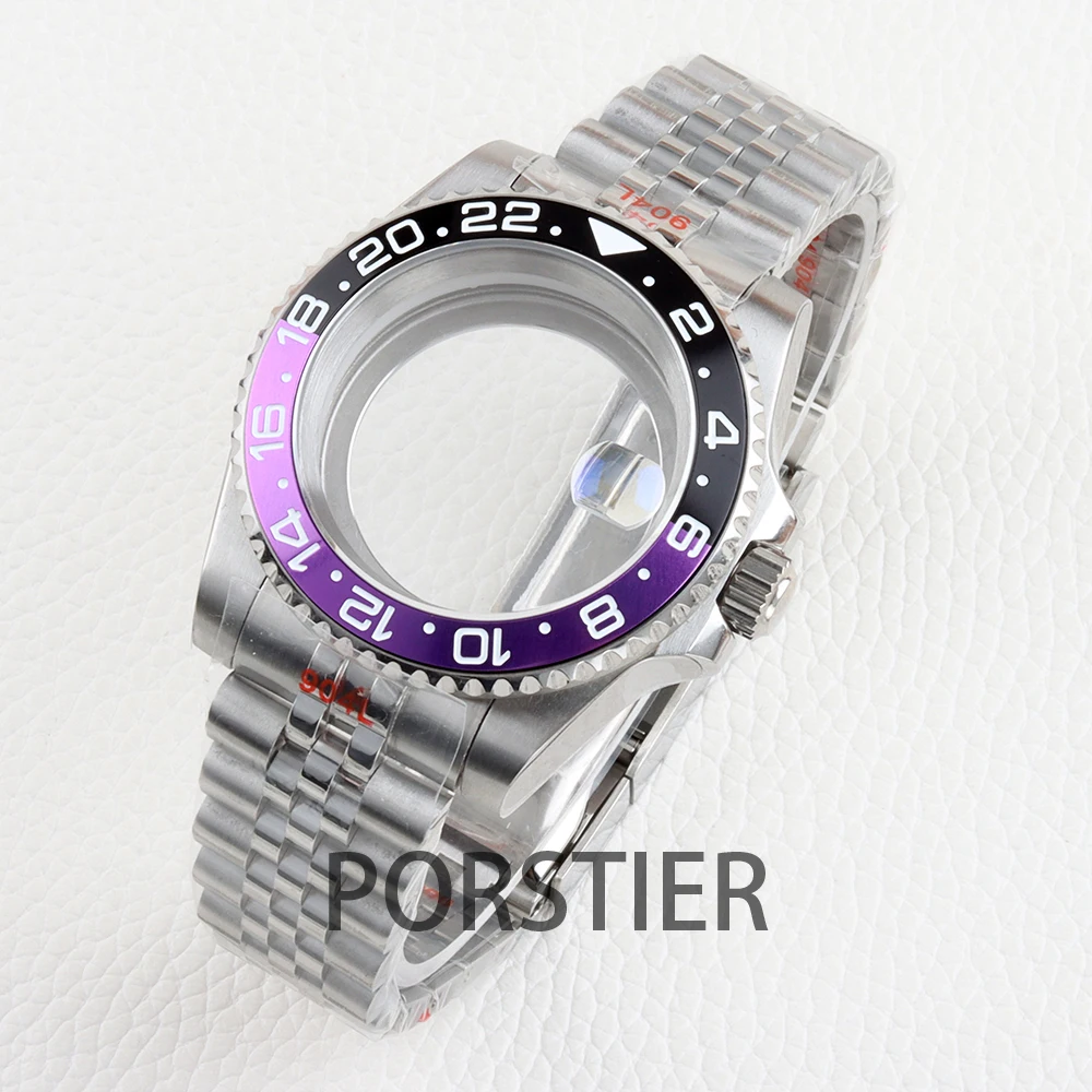 Diver NH35 Watch Case for Men 40mm fit NH34 NH35 NH36 Automatic movement 28.5mm Dial GMT SUB Case Jubilee Bracelet Sapphire