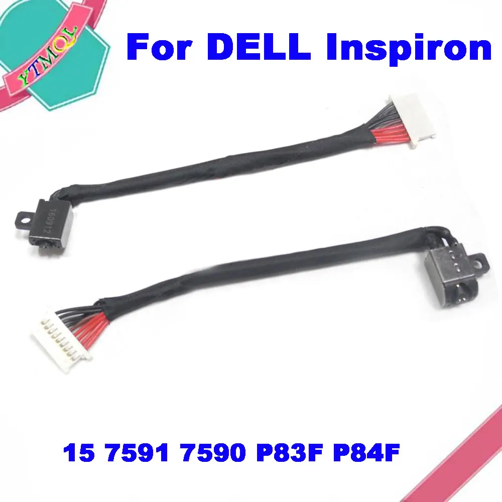 Imagem -02 - Portatil dc Power Jack Cabo Conector para Dell Inspiron 15 7591 7590 P83f P84f 10100 Peças