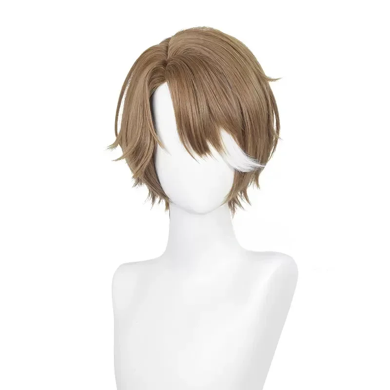 Game Honkai: Star Rail Welt Yang Cosplay Wig Light Brown Short Hair Heat Resistant Synthetic Halloween Party Accessories Props