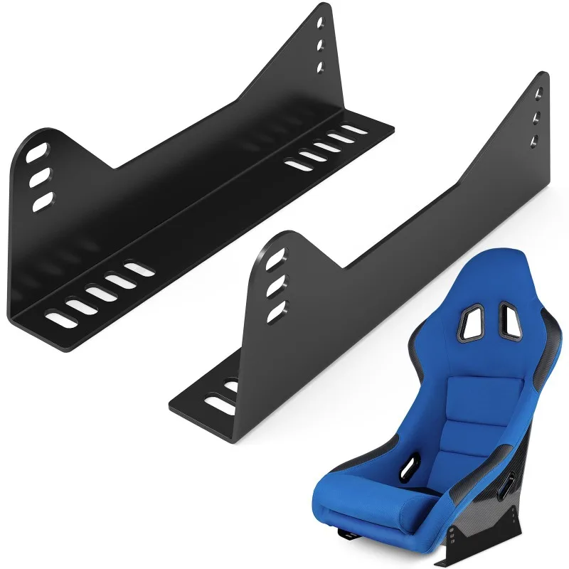 2Pcs Heavy Duty L Shape Bucket Seat Side Mount Brackets Universal Racing Seat Installation Support Kit