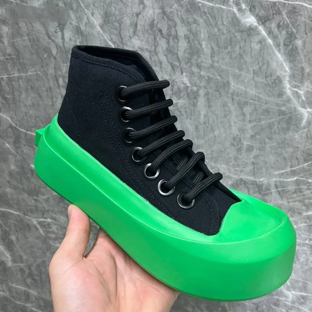 

Mixed Colors Canvas sneaker Height Increasing Casual Shoes Round Toe Fashion Couple Shoes 2024 Spring Autumn New men/women Shoes