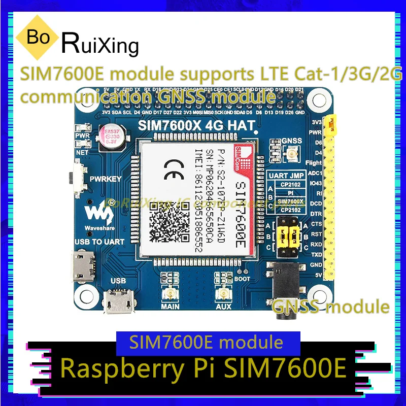 1PCS/LOT SIM7600E LTE Cat-1 Expansion Board SIM7600E Compatible With 3G/2G GNSS Positioning