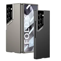2024 Metal lens Glass + Case For Samsung Galaxy Z Fold 6 Ultrathin Cover Anti-knock luxury Fashion Cases for Fold6
