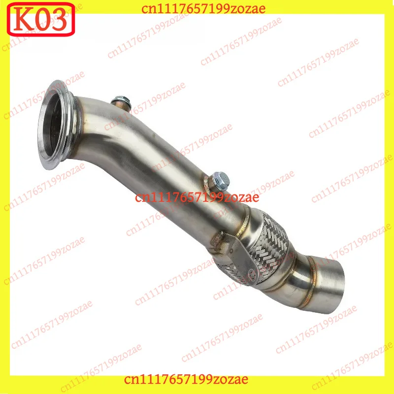 k3 3.5in N55 Catless Downpipe Exhaust Tube Replacement for F10 F11 F06 F12 F13 F01 535i 640i 740Li 2010-2015 AWD RWD Models
