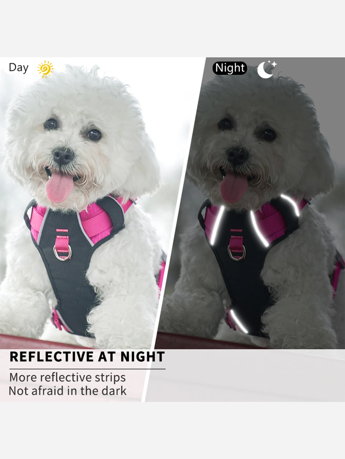 HP306 Breathable Waterproof Adjustable Reflective Small Medium Pet Dog Outdoor Harness Set