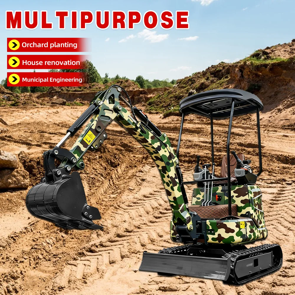 شحن مجاني 1.8 طن حفارة صغيرة لكوبوتا ديزل حفارة متعددة الأغراض قوية للمناظر الطبيعية CE الزاحف حفار صغير