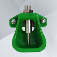 Automatic Drinking Water Feeder Dispenser Pet Bowl for Goats Sheep Pig Green Color Durable Metal Farm Poultry Pet
