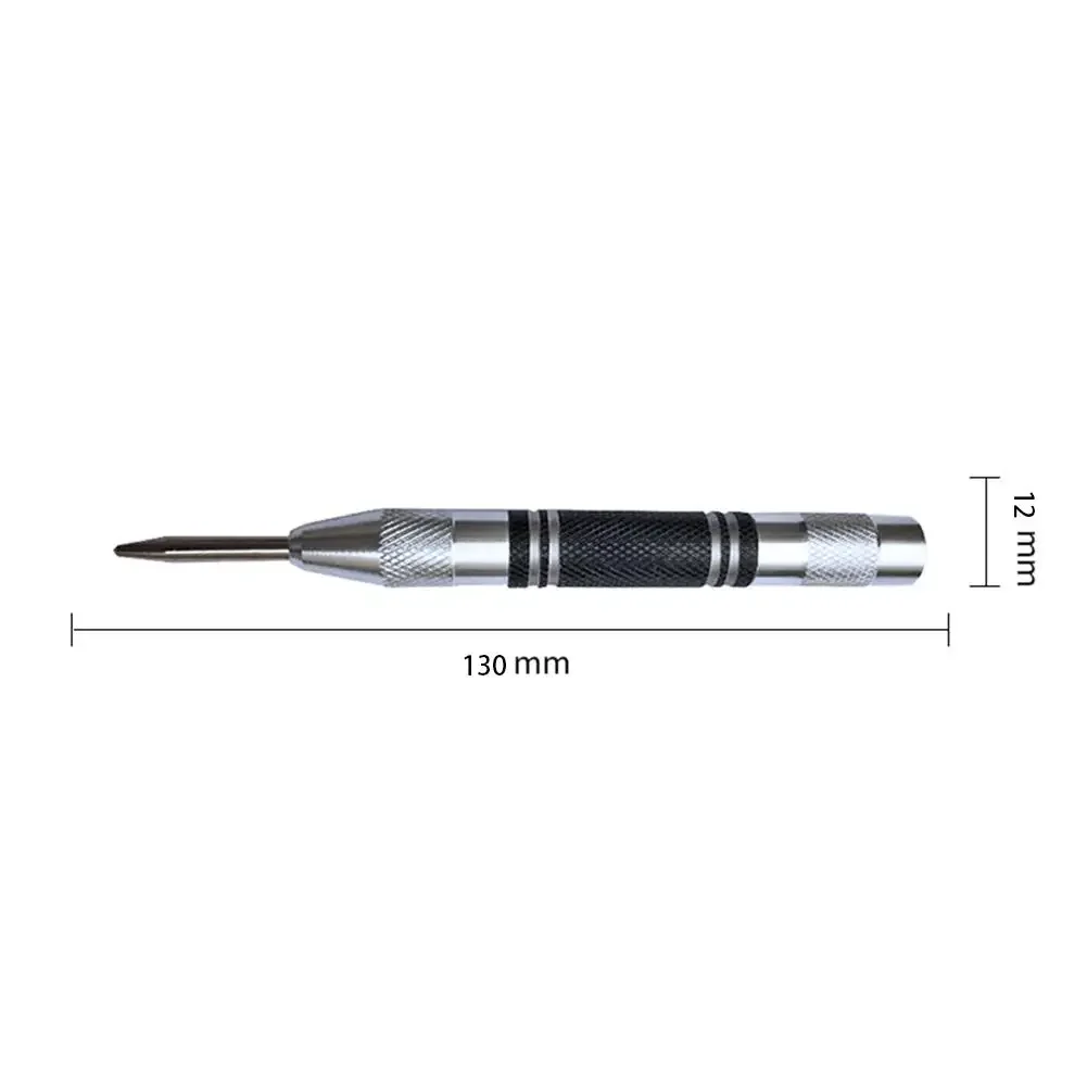 2PCS Automatic Center Punch HCS For Wood Metal Steel Aluminum  Automatic Center Punch Adjustable Spring Hand Tool