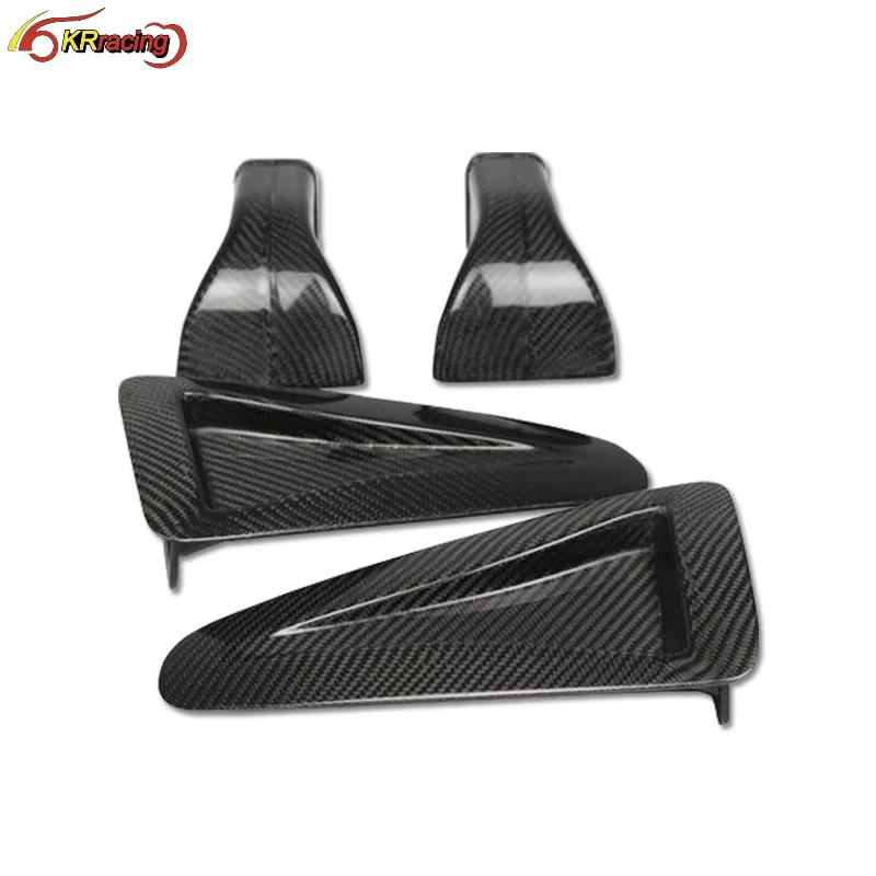 OEM Style Carbon Fiber Hood Scoop Vent 4 PCS For Nissan GTR R35 2017-2018