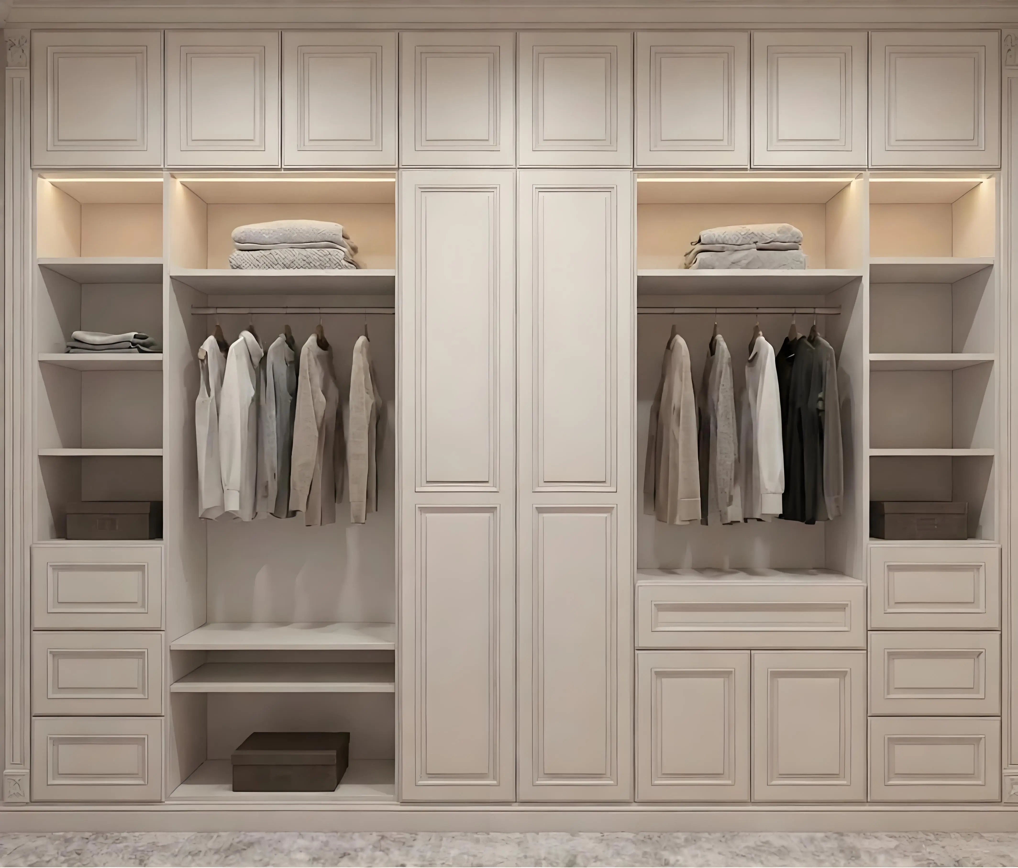 Country-style solid wood wardrobe