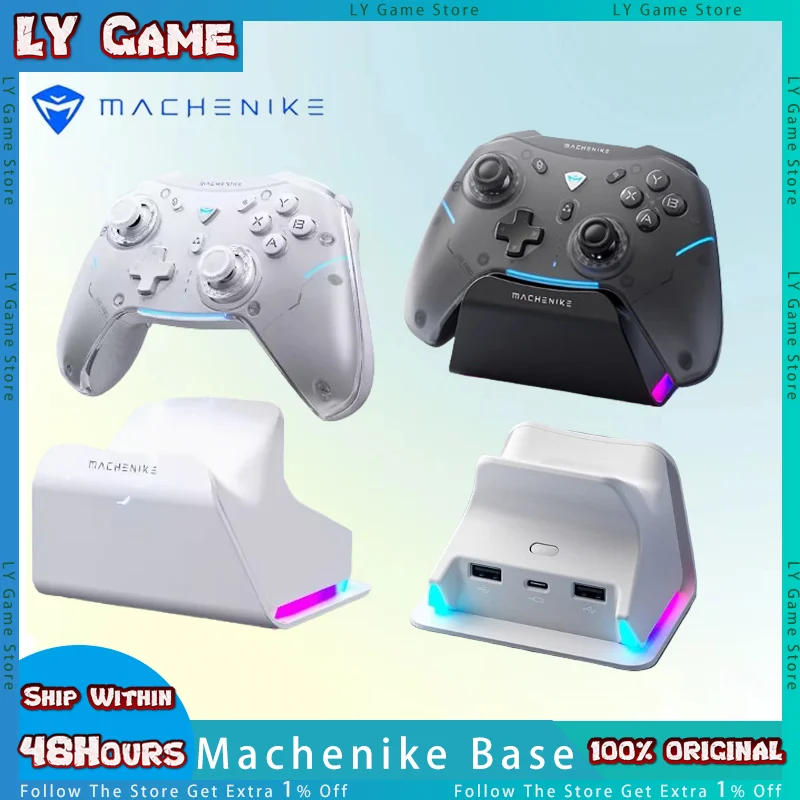 Machenike stacja do ładowania S1 dla mechanika G5PRO G5PRO V2 G5PRO Max kontrolery do gier z światło RGB szybkim ładowaniem dostosowane