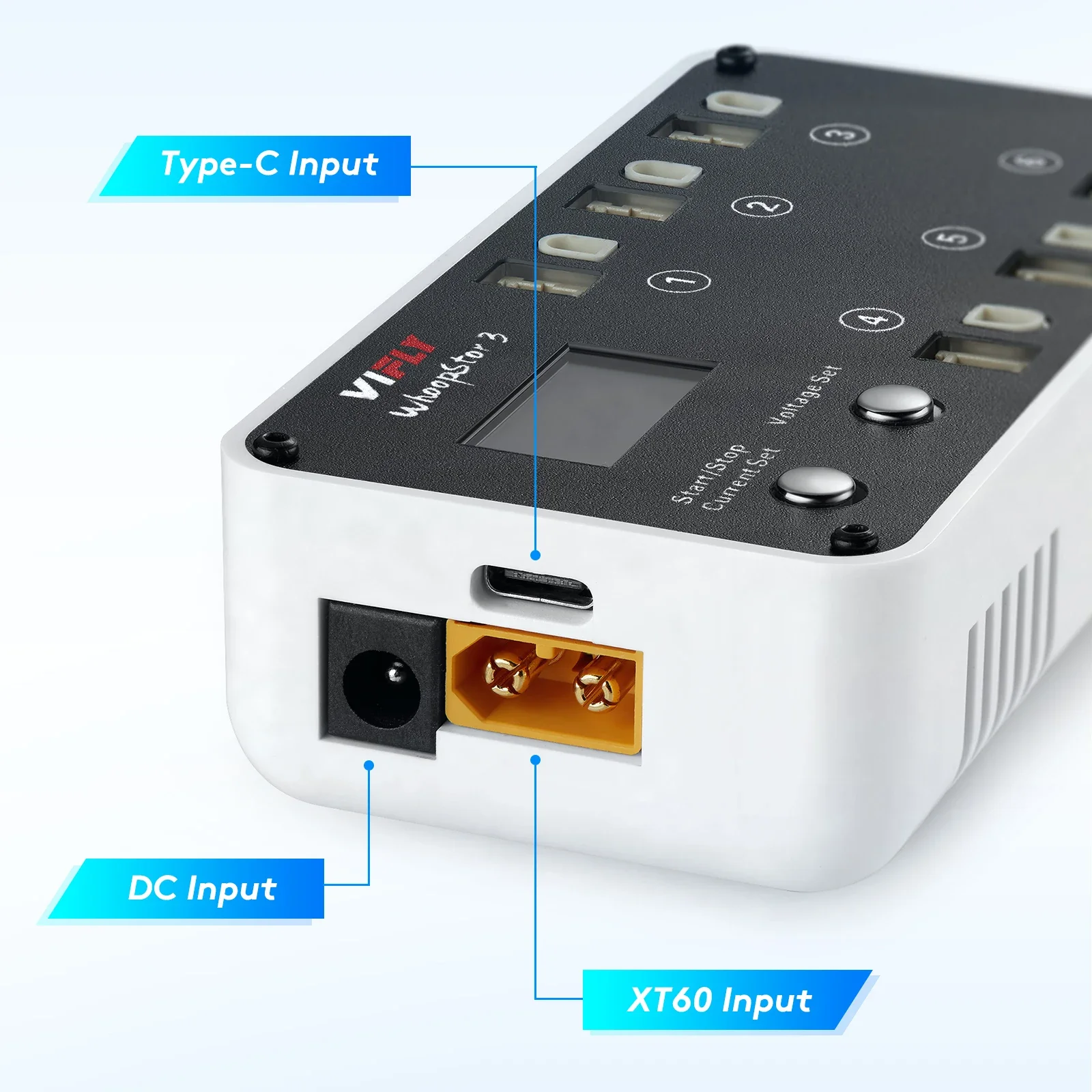 NEW VIFLY WhoopStor 3 V3 6 Ports 1S LIPO Battery Charger Discharger Storage Function for FPV Tinywhoop 4.2V 4.35V BT2.0 PH2.0