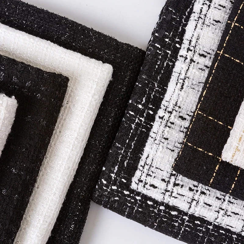 50 سنتيمتر الذهب الحرير عطر صغير النسيج الألياف منقوشة تويد النسيج المرأة معطف على شكل ثوب الأحذية القبعات أكياس DIY بها بنفسك الملابس الخياطة اليدوية