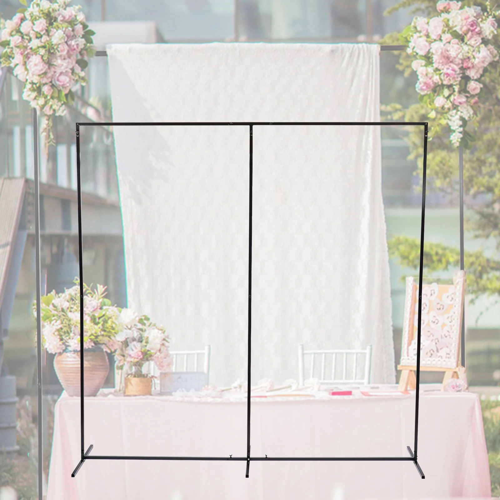 Large portable 2.4m x 2.4m mesh flower wall backdrop wedding balloons events