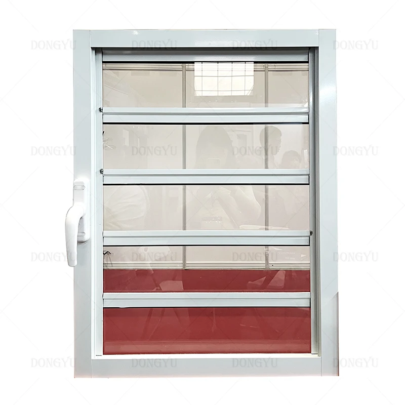 Up and Down Moving Ventilation Insect Screen  Single Double Glazed Tempered Glass  Aluminum Louver Blinds Window for Kitchen
