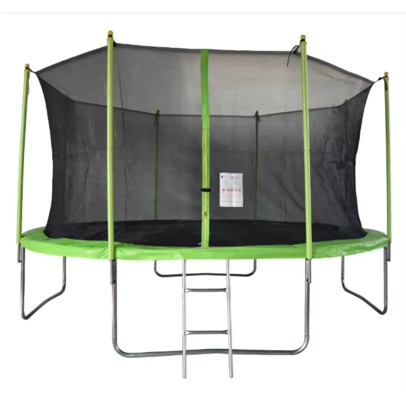 12ft Hot Sale Round Cheap High Bounce  Trampoline Hexagon Jumping for Kids and Adult with Enclosure for the Yard