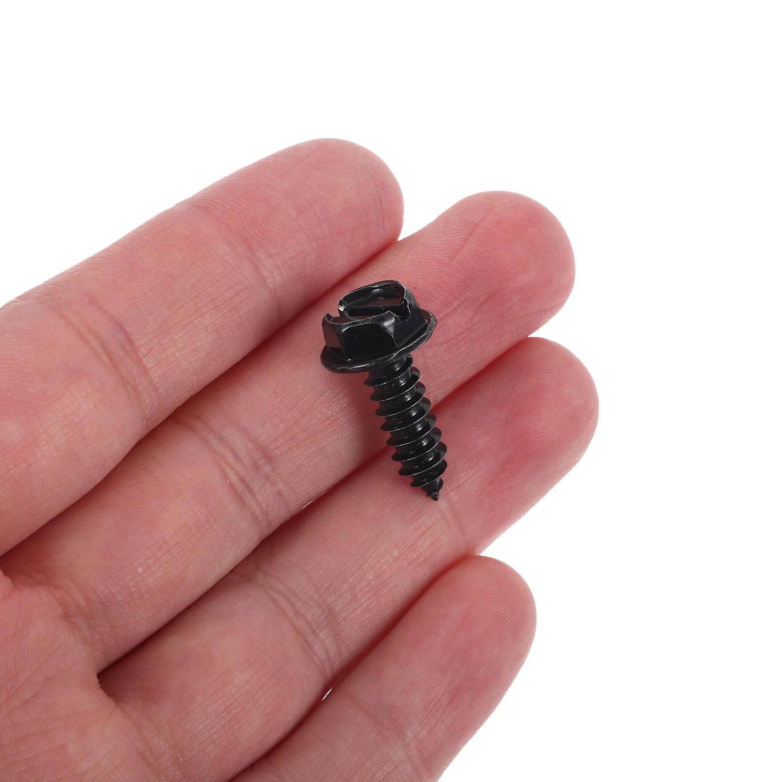 8 Sets Car Accessories License Plate Screw Security Screws for Frame Anti Theft Plates Black