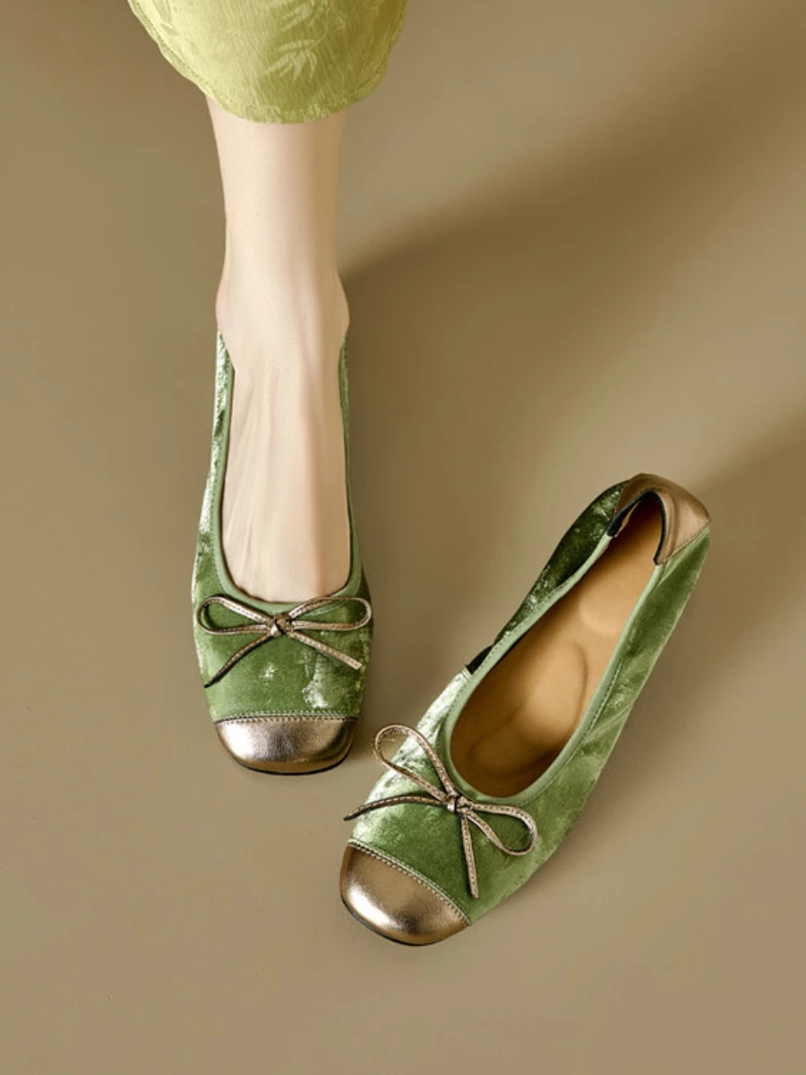 comfortable-soft-leather-ballet-flat-shoes-women's-spring-summer-flats-knot-slip-on-round-toe-low-heel-casual-fashion-footwear