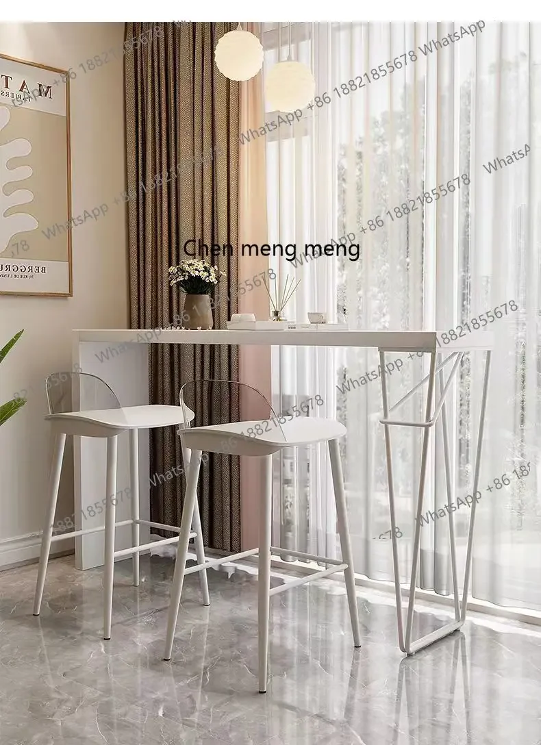 

R Nordic White Bar Table Bistro Balcony Counter Alcohol Bar Table Dj Booth Knife Breakfast Night Club Furniture Mesa Comedor
