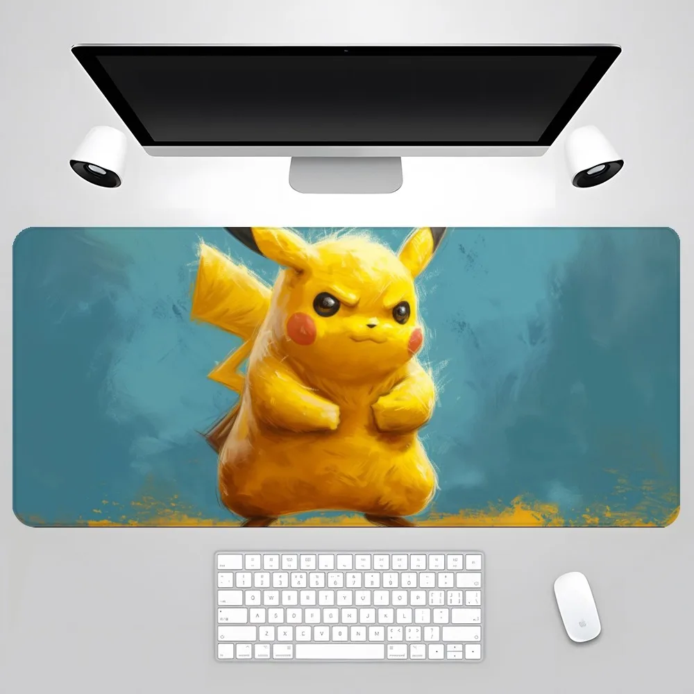 Pokemon Pikachu Mouse Pad Gamer Pc Gaming Accessories Rubber Mat XXL Deskmat Mats Keyboard Cabinet Mause Laptops