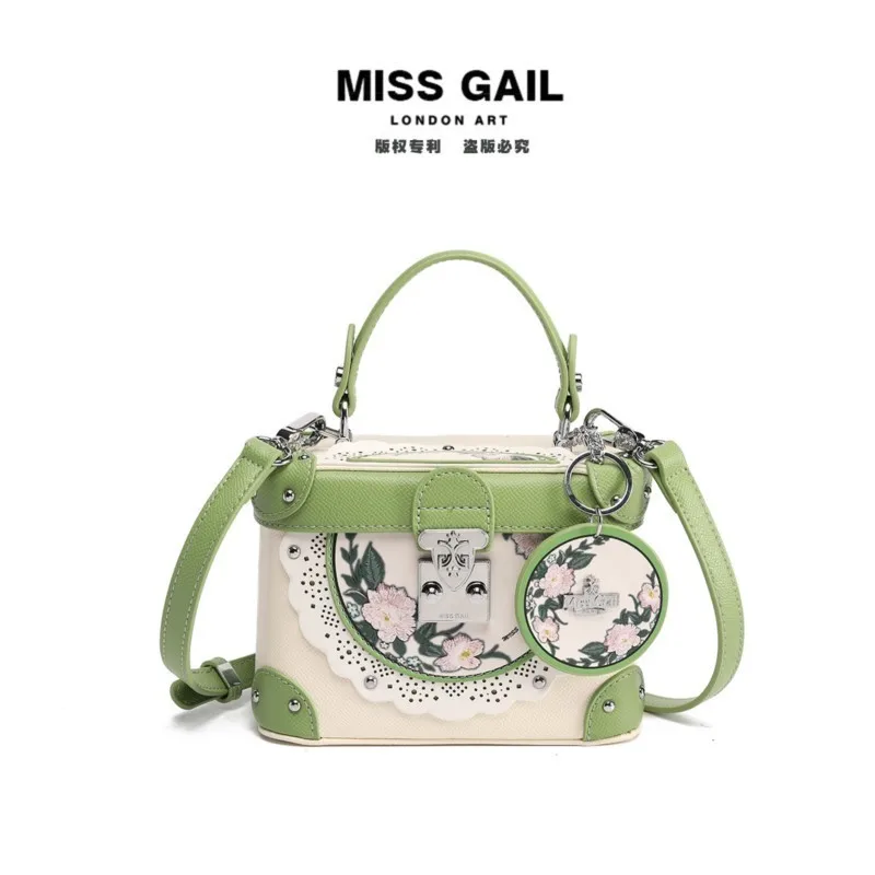 

Women's handbag 2025 new small fresh retro Chinese printed box small bag new Chinese style cheongsam Hanfu paired with crossbody