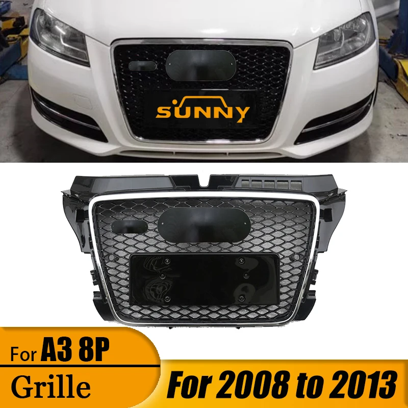 

Suitable for 2008-2013 Audi A3 retrofit RS3 front bar grille center mesh honeycomb RS3 models