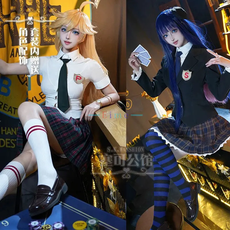 

Panty Stocking School Uniforms Anime Cosplay Costume Women Role Play Party Suits Halloween Fancy Clothings Custom Made