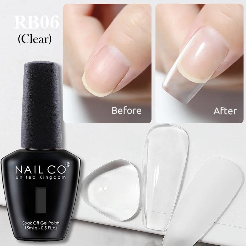 NailCo 15ml Multifunctional Rubber Base Colorful Rubber Base Gel 1 In 2 Functional Gel Quick Extension Building Easy To Apply