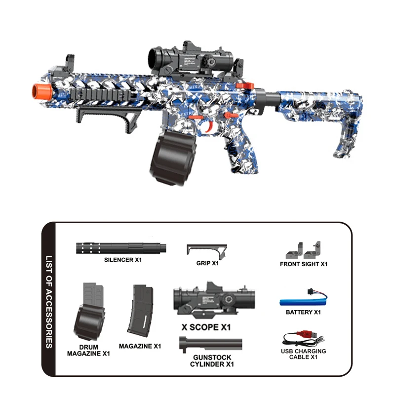 M416 Gun Toy Outdoor Elektrische Blaster Schieten Sport Gel Bullet Shoot Zomer Waterbal Speelgoed Voor Interactief Ouder-kind Spel