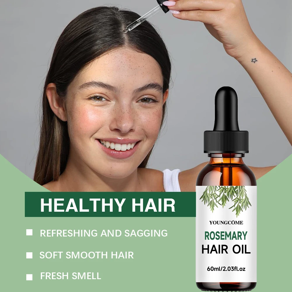 Aceite Esencial de romero para el cabello denso, lavanda vegana, reparación de daños en el cabello, previene la caída del cabello, pelos lisos, nutre el aceite para el cuidado del cabello 2025