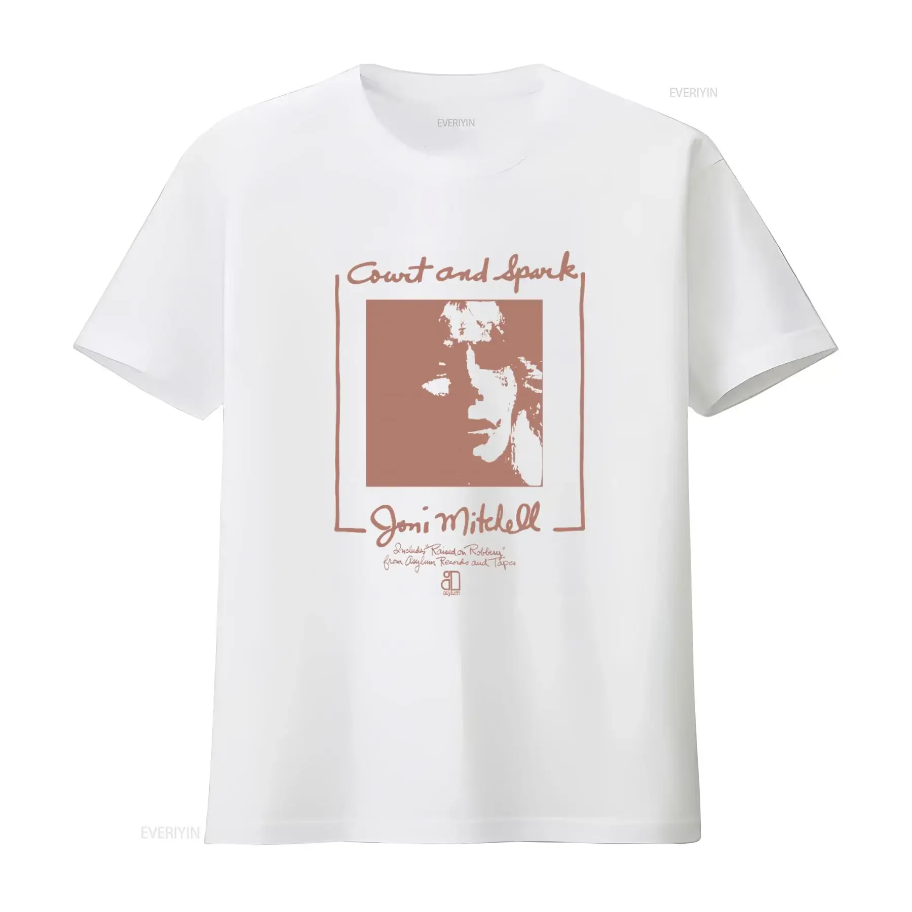 Joni Mitchell Court and Spark T Shirt Retro Music Fan  vintage Washed Top For Everyday Wear Comfortable designer clothes Soft