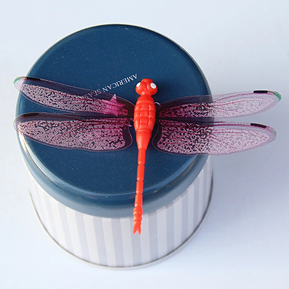 

20Pcs Luminous Simulation Dragonflies For Artistic Photography And Flower Arranging Accessories Colorful And Bright