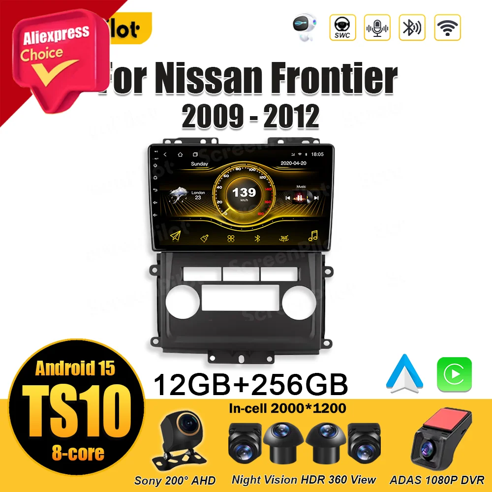 

Android 15 For Nissan Frontier 2009 - 2012 Wireless Android Auto Touch Screen DSP Wifi Bluetooth Stereo Head UnitCarplay 2 din