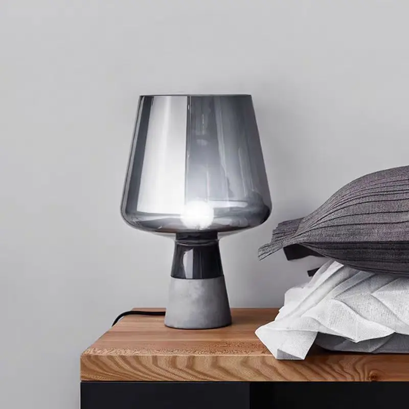 Nordic style creative cement glass table lamp