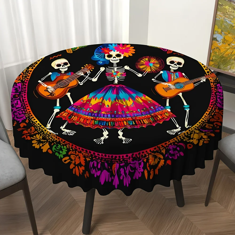 One-piece round tablecloth, specially designed for the 