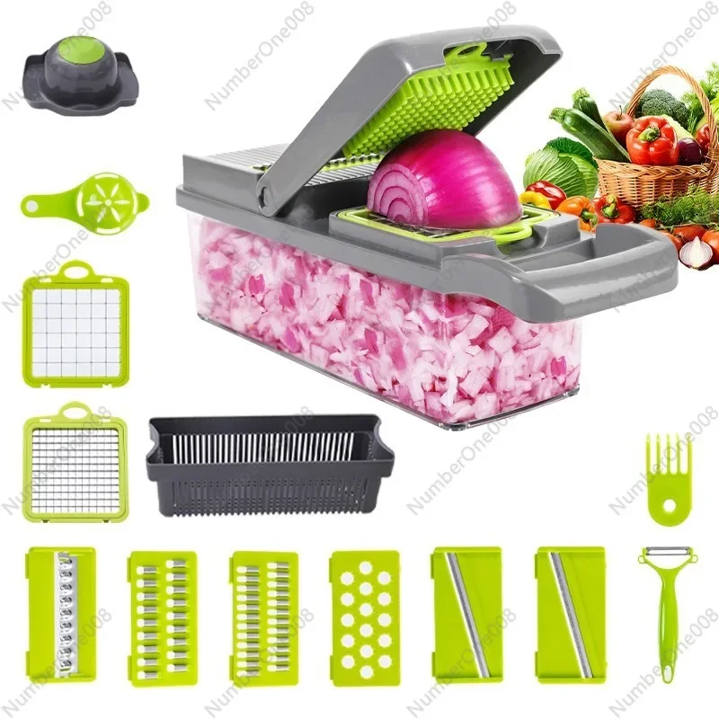 Kitchen Vegetable Cutting Artifact Household Multifunctional Vegetable Cutter Potato Vegetable Cutter Slicer Salad Cutter Grater