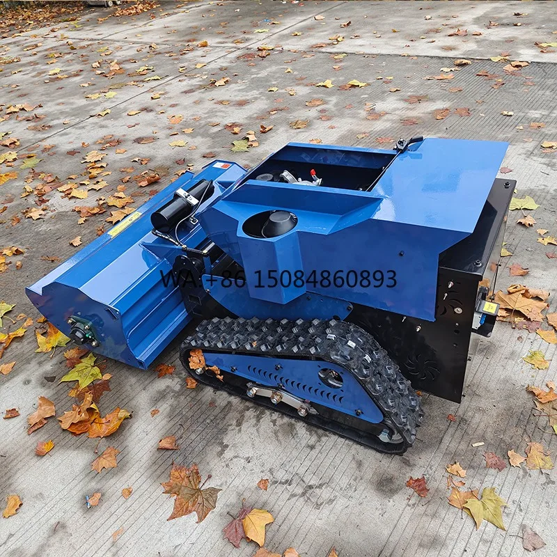 Small Crawler Robot Lawn Mower Remote Control Wide Cut for Residential & Commercial Use