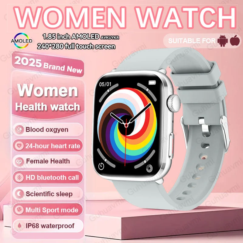 2025 New For Xiaomi Women AI Smart Diagnosis Smart Watch HRV+PPG Blood Pressure Blood oxygen Health monitor IP68 NFC Smartwatchs
