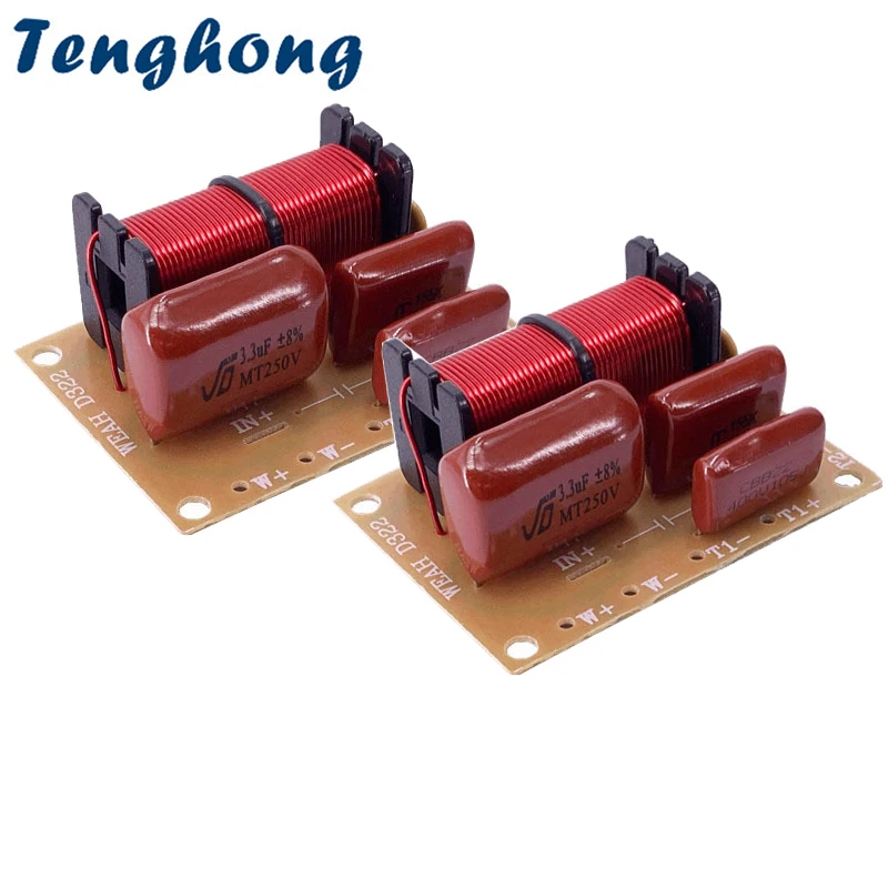 Tenghong 2pcs 3 Way Frequency Divider BMB CS455 Treble Treble Bass KTV Stage Professional Speaker DIY Audio Crossover Board 150W