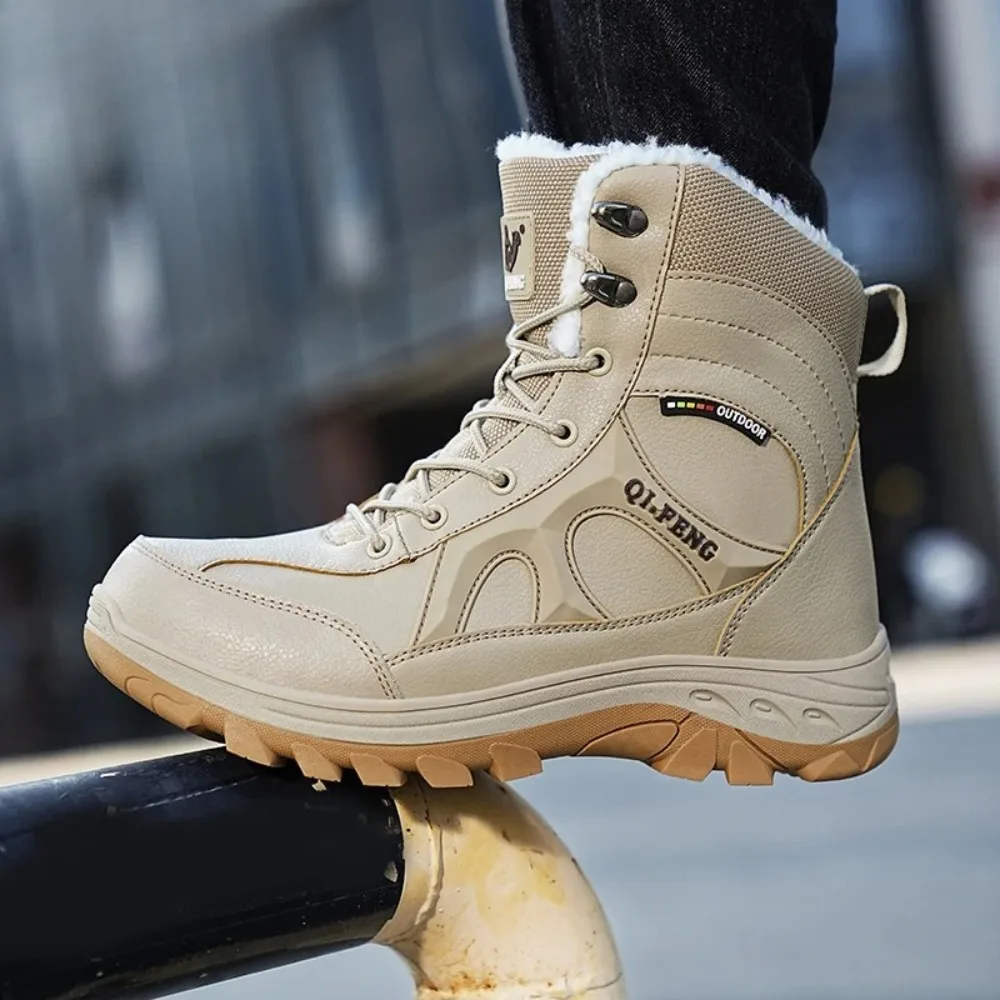 

New Men Winter Outdoor Hiking Boots Plus Size 47 Snow Boots Men Training Work Boots Waterproof Slip-Resistant Keep Warm Fashion