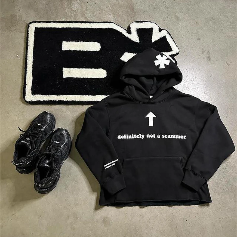 

Мужские толстовки с буквенным принтом Y2K, Осенний Ретро свитшот большого размера с длинным рукавом, женские куртки с капюшоном в стиле Харадзюку, хип-хоп, пуловер